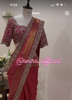 Maggam Work Blouse Designs Bridal Indian Weddings, Wedding Blouse Designs Bridal Collection, Blouse Designs For Bride, Pattu Sarees For Wedding, Pattu Sarees Wedding, Latest Bridal Blouse Designs, Sarees South Indian, Bridal Sarees South Indian, Simple Saree Designs