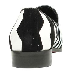 Men's Fiesso White Black Suede Zebra Design Slip-On Cap Toe Dress Shoes FI 6945 Zebra pattern Suede Cushioned insole Metal tassels Zebra Design, Zebra Pattern, Black Suede, White Black, White And Black, Tassels, Dress Shoes, Slip On, Pattern