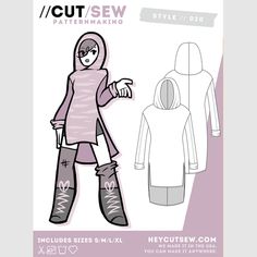 an image of a woman's hoodie jacket and leggings sewing pattern