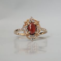 Cosmic Ring, The Moon And The Stars, Cute Engagement Rings, Ring Birthstone, Dream Engagement Rings, Red Gemstones, Garnet Ring, Funky Jewelry, Vermeil Jewelry