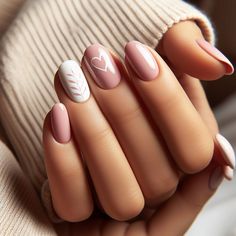 Mauve And White Nails, Trendy Nails 2025, Dipped Nails Ideas, Simple Christmas Nail Designs, Trendy Christmas Nails, Simple Christmas Nail, Pastel Pink Nails, February Nails, Pretty Nail Art Designs