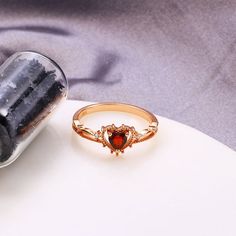 Holiday Notice: We will be on holiday from Feb 6 to Feb 15 for the Spring Festival. Orders will be shipped after we resume work.  Heart Garnet Promise Ring, Valentine’s Day Gifts for Girlfriend, Garnet Engagement Ring, Love Heart Promise Ring, Proposal Ring, Gifts Features• Made to Order. • Material: 925 Silver • Gold Color: Rose Gold • Stone Type: Natural Red Garnet • Ready to Ship in 7-10 Business Days Want to find out more? Check out my shop https://www.etsy.com/shop/ZoeJewelryStudioThank you Red Ring For Valentine's Day Promise, Red Heart Ring For Valentine's Day Promise, Valentine's Day Ruby Heart Promise Ring, Red Heart-shaped Promise Jewelry, Valentine's Day Heart-shaped Crystal Promise Ring, Marquis Engagement Rings, Heart Promise Rings, Unique Promise Rings, Garnet Engagement Ring