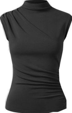 Elegant Asymmetrical Ruched Tops, Elegant Ruched Asymmetrical Tops, Fitted Ruched Tops With Asymmetrical Hem, Fitted Ruched Top With Asymmetrical Hem, Modern Fitted Top With Asymmetrical Hem, Elegant Fitted Asymmetrical Top, Elegant Crew Neck Top With High Stretch, Elegant Stretch Tops With Asymmetrical Hem, Elegant High Stretch Crew Neck Top