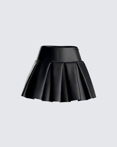 Fun and flirty, but dark and mysterious - make them work to figure you out in this black pleated, vegan leather skirt 😏🖤 White Satin Shirt, Prom Planning, Spring Night, Vegan Leather Skirt, Dark And Mysterious, Outfit Night, Women Business, Dress Gloves, Dr Closet