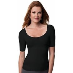 Spanx On Top And In Control Elbow Length Scoop Neck Top * Size Xl * Black * Shaping Compression Zones You Can't See * Keep Your Arms Firm Thanks To Figure-Flattering Sleeves * Ultra-Comfortable Composition Moves With You Throughout The Day * Single-Layer Smoothing Contours To Your Body * Soft Yarns Are Lightweight And Luxurious * Velvety Soft Finish With A Hint Of Shine * Can Be Layered Or Worn On Top * 62% Nylon, 38% Spandex/Elastane * Brand New With Tags * Retail $98 High Stretch Smoothing Solid Color Tops, Solid Stretch Tops With Smoothing Details, Solid Stretch Smoothing Top, Solid Color Smoothing Stretch Top, Fitted Casual Tops With Smoothing Details, Stretch Smoothing Tops For Loungewear, Fitted Smoothing Tops For Summer, Fitted Seamless Crew Neck Top, Black Top With Medium Bust Support And High Stretch