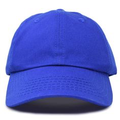 Step up your style game with our laid-back unisex baseball cap, where comfort meets versatility. Made from 100% cotton, this cap is your new go-to for everything from morning jogs to weekend getaways. Its low-profile, unstructured design brings a relaxed vibe, making it easy to pair with any outfit while still keeping things cool and breathable. Whether you’re spending the day at the beach, hiking a new trail, or just grabbing coffee with friends, this cap’s soft inner sweatband and well-ventila Basic Solid Color Dad Hat For Everyday, Basic Dad Hat, Blue Dad Hat For Everyday Wear, Blue Dad Hat With Curved Visor For Everyday, Solid Baseball Cap With Curved Bill For Baseball Season, Blue Everyday Dad Hat With Curved Visor, Solid Color Dad Hat For Baseball Season, Blue Casual Dad Hat With Curved Visor, One Size Fits Most Dad Hat For Streetwear