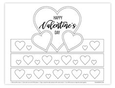 valentine's day coloring page with hearts