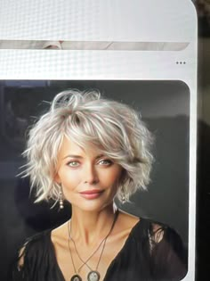 Choppy Bobs, Choppy Bob Hairstyles For Fine Hair, Short Wavy Haircuts, Grey Blonde Hair, Color Rubio, Shaggy Short Hair