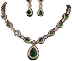 Green Drop Necklace For Party, Green Drop Necklaces For Party, Green Emerald Drop Necklace For Formal Occasions, Green Drop Emerald Necklace For Formal Occasions, Emerald Jewelry Sets For Gifts, Green Jewelry Sets As A Gift, Green Drop Jewelry For Jewelry Making, Green Drop Emerald Necklace For May Birthstone, Green Teardrop Jewelry Sets For Gifts