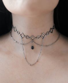 Opulence Choker – Tsuki Blade Choker Jewellery, Goth Vibes, Wedding Jewelery, Accessory Inspo, Chainmail Jewelry, Metal Choker, Choker Chain, Gift Bundles, Red Flag