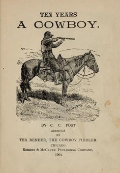 an old book with the title ten years a cowboy