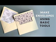 an envelope is open to show how to make envelopes using basic tools