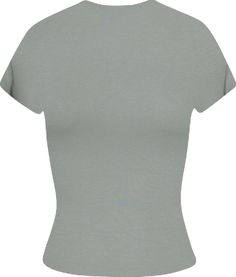 Fitted Summer Top With Short Sleeves, Seamless Fitted T-shirt, Green Seamless Short Sleeve Top, Solid Color Snug Fit Crew Neck T-shirt, Seamless Snug Fit Short Sleeve Top, Trendy Seamless Cotton T-shirt, Seamless Fitted Casual T-shirt, Seamless Fitted Crew Neck T-shirt, Fitted Seamless Crew Neck T-shirt