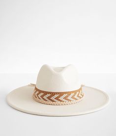 Fame Accessories Felt Panama Hat - Cream , Women's Ivory Banded hat Interior cinch tie band 3 3/4 brim One size fits most. 100% Polyester. Do not wash. Do not bleach. Do not tumble dry. Do not iron. Do not dry clean. Apparel & Accessories > Clothing Accessories > Hats Country Hats For Women, Panama Hat Women, Hat Cream, Country Hats, Beth Dutton, Felt Cowboy Hats, The Fame, Hat Ideas, Summer Favorites