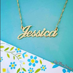 Order any name for your solid 14K gold Classic Jessica style nameplate necklace.... A great personalized custom made gift for any occasion!! Birthday, Graduation, or any Holiday! *Both the nameplate and chain are all solid 14k gold. *Stamped for authenticity 14K. *10.5-11 mm tall first capital letter. *This listing is for one (1) name with one (1) capital letter for this low price. If you have a special order, please write to me any time. 🍋 *The nameplate is .4 mm thinner, or I can make DOUBLE Customizable Gold Name Necklace For Birthday Gift, Customizable Gold Name Necklace For Birthday, Custom 14k Gold Nameplate Necklace, Gold Name Necklace For Birthday, Gold Name Necklace For Birthday Gift, Gold Nameplate Necklace For Birthday Gift, Gold Customizable Nameplate Necklace, Customized 14k Gold Name Necklace, Customized 14k Gold Name Necklace For Personalized Gift