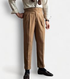 Stay comfortable and stylish at work with our office high-waist trousers. Made from durable polyester, these trousers will keep you looking professional all day long. Material: polyester 100% Style: Casual/Smart Casual/Elegant Benefits: Comfortable Tailored Business Pants With Belt Loops, Brown Pressed Crease Office Bottoms, Solid Color Wide Leg Work Pants With Welt Pockets, Solid Wide Leg Chinos With Welt Pockets, Wide-leg Chinos With Welt Pockets, Tailored Brown Ankle-length Dress Pants, Brown Ankle-length Dress Pants With Welt Pockets, Brown Straight Leg Work Pants, Beige Chinos With Pockets For Workwear