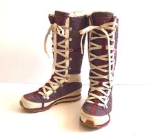 "Vintage Helly Hansen winter Boots Lace Up Mid Calf Combat Boots Winter boots Hipster Boho Goth  Womens Size US 5.5 UK 3.5 EU 36 Material: polyester and Suede Leather Outsole: 8.4\" / 22 cm Width: 3.2\" / 8.4 cm Height: 12\" / 31 cm If you have any questions feel free to ask. SHIPPING * I ship worldwide via Priority mail (Latvijas Pasts) from Latvia (EU). * I ship from Europe, so please allow 2 to 4 weeks for the package to arrive if you live overseas. * Europe 5 - 10 business days. m.1020" Gothic High-top Lace-up Boots For Winter, Cottagecore Boots, Boho Goth, Boots Winter, Stylish Boots, Winter Snow Boots, Helly Hansen, Pretty Shoes, Lace Boots