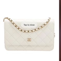 It’s An Excellent Condition No Tears No Rips Almost Brand New Classic White Leather Wallet On Chain, White Leather Classic Wallet On Chain, Luxury White Wallet On Chain, Luxury White Rectangular Wallet On Chain, Chic White Wallet On Chain For Everyday, Luxury White Clutch With Chain Strap, White Luxury Wallet On Chain With Chain Strap, Luxury White Clutch With Detachable Strap, Luxury White Wallet On Chain With Chain Strap