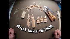 a person holding up a plate with different types of tools on it and the words really simple fun gnomeme