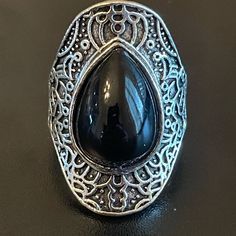 Condition: 100% Brand New And High Quality Material: Silver Plated, Onyx Stone Main Stone: Onyx Stone Size: 9 Color: Same As Pictures Gender: Woman Package: 1x Ring #Onyxring #Vintagering #Onyxstone #Womanring #Rings Nickel-free Black Bohemian Rings, Nickel-free Black Metal Rings, Black Onyx Ring, Onyx Ring, Onyx Stone, Water Drop, Water Drops, Women Accessories Jewelry, Womens Jewelry Rings