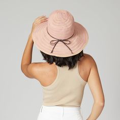 For a stylish pop of color, our ribbon paperbraid stripe sun hat is your kind of hat! Its medium sized brim offers just the right amount of sun coverage ! Features: Color: Rose Adjustable Wired edge Brim Size: 4" Hat Size: 57cm Material: 56% Polyester, 44% Cotton Sun Protection: UPF 50+ Adjustable Pink Sun Hat For Day Out, Pink Wide Brim Sun Hat For Day Out, Chic Sun Hat For Poolside Spring, Pink Wide Brim Sun Hat For Vacation, Pink Boater Hat For Summer Vacation, Pink Adjustable Summer Boater Hat, Pink Straw Casual Hat, Trendy Pink Straw Hat For Spring, Pink Casual Straw Hat For Summer