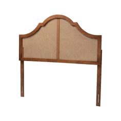 a headboard made out of wood and wicker