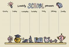 an image of a school planner with things to do on the table in front of it