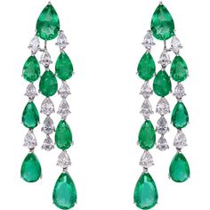 Ruchi New York - Jewels of Desire Iris Drop Earrings David Morris, Diamond Chandelier Earrings, Diamond Chandelier, High Jewellery, Emerald Earrings, Emerald Jewelry, Gems Jewelry, Diamond Drop Earrings, High Jewelry