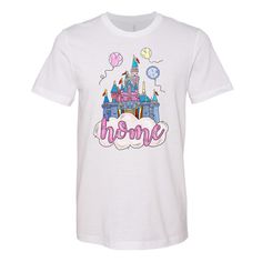 Monogrammed 'Disney Is Home' Premium T-Shirt🎈 Perfect Personalized Top for a Trip to Disney! Short Sleeve T-shirt With Letter Print For Disney Trips, Disney Style T-shirt For Disney Fan Events, Cotton T-shirt With Letter Print For Disney Trips, Pre-shrunk Disney T-shirt For Disney Trips, White Graphic Tee For Disney Trips, Graphic Tee With Letter Print For Disney Fan Events, Disney Trips Graphic Print Crew Neck T-shirt, Disney Graphic Print T-shirt For Disney Trips, Disney Short Sleeve Pre-shrunk T-shirt