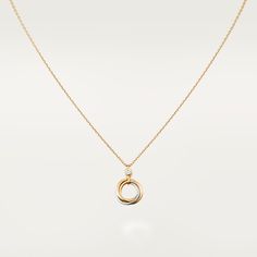 Cartier - Trinity necklace - Necklace Woman Gold/White gold/Pink gold - Trinity necklace, white gold 750/1000, rose gold 750/1000, yellow gold 750/1000, set with 1 brilliant-cut diamonds totaling 0.04 carats, rose gold 750/1000 chain. Inner diameter 7.3mm. Cartier Diamond Necklace In Yellow Gold, Cartier Yellow Gold Diamond Necklaces, Cartier Yellow Gold Necklace For Formal Occasions, Formal Cartier Yellow Gold Necklace, Cartier Fine Jewelry Necklaces With Brilliant Cut, Cartier Yellow Gold Pendant Necklace, Timeless Cartier Yellow Gold Necklace, Classic Cartier Yellow Gold Necklace, Cartier White Diamond Cut Jewelry