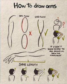 how to draw arms and legs with instructions for drawing the arm, hand and leg muscles