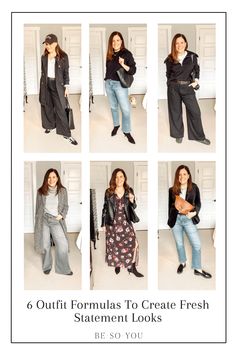 If you’re feeling stuck and need new ways to combine your wardrobe, see 10 outfit formulas to re-inspire how you pair pieces together. High Heel Loafers, Casual Bottoms, Outfit Formulas, Weekly Outfits, Outfit Ideas For Women, Pleated Pants, Sweaters And Jeans, Casual Sweaters