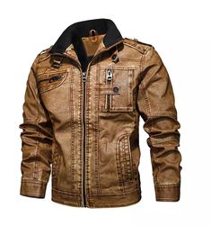 Mens Winter Leather Jacket Biker Motorcycle Outdoor Coat Occident Punk | eBay Winter Leather Jacket, Leather Jacket Biker, Plus Size Mens, Winter Leather Jackets, Outdoor Coats, Overcoat Jacket, Fit Clothes, Fits Clothes, Mens Winter