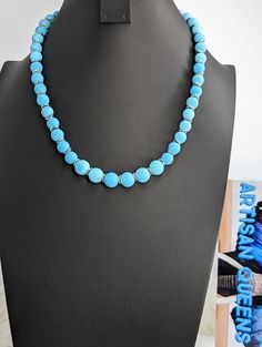 Real turquoise matte beads with faceted black beads and a toggle! We have many rare turquoise and blue Howlite pieces in our collection! Great for Western wear, rodeo, classy statement piece, and festivals. Get yours today! Blue Turquoise Howlite Necklace With Round Beads, Blue Howlite Round Bead Jewelry, Blue Howlite Round Beaded Jewelry, Blue Howlite Jewelry With Round Beads, Blue Beaded Howlite Necklaces, Adjustable Blue Howlite Necklaces, Blue Howlite, Real Turquoise, Minimalist Necklace