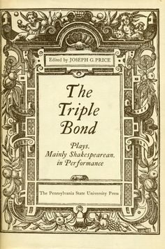 an old book with black and white writing on it, the title for the triple bond