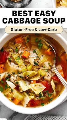 Cabbage soup recipe that's gluten-free Unstuffed Cabbage Soup, Beef Cabbage Soup, Keto Cabbage, Unstuffed Cabbage, Cabbage Roll, Keto Soups