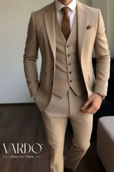 Beige Suits Wedding, Brown Suits For Men, Choir Uniforms, Indian Wedding Suits Men, Best Suits For Men, Wedding Dresses Men Indian, Mens Wedding Attire, Groom Wedding Attire, Couple Wedding Dress