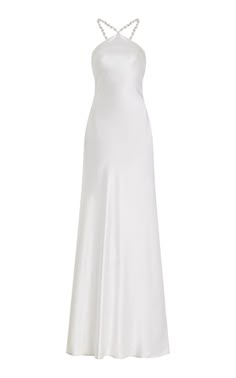 Moda Operandi Dress, Staud Dress, Sarah Staudinger, Types Of Gowns, Fashion Png, Bridal Styling, White Slip Dress, Wedding Week, Satin Evening Dresses