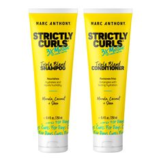 PRICES MAY VARY. Strictly Curls 3X Moisture Shampoo & Conditioner Set: Curls know what they like. And so do we! Formulated with a triple blend of Marula Oil, Coconut and Shea butter, this shampoo and conditioner set from Marc Anthony will give your curls the gentle care and extra moisture they need without getting in the way of their bounce. 8.4 fl oz each. Curls for Days: Marc Anthony’s Strictly Curls collection is designed with moisturizing ingredients like Silk Proteins and Shea Butter to def Marc Anthony Strictly Curls, Strictly Curls, Set Curls, Dry Dull Hair, Damaged Curly Hair, Curly Hair Beauty, Argan Oil Shampoo, Curl Shampoo, Curl Defining