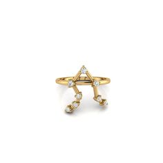 Libra signs (September 23 - October 22). Libra's are known to be gentle, kind, and lovers of beauty, harmony, and peace. Our Constellation rings are available in 14K solid gold, with cz . 14K solid gold CZ 1.2mm ring band thickness ** This item is specially made for you. Please allow 1-2 week lead time. ShippingDomestic: Free standard shipping within the U.S.International: Free standard shipping for orders over $150Online Return Policy All pieces are made-to-order with precious metals and gemsto