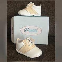 Shoes Are In New Condition. Baby Boy Size 2. Nice Color And Design. Perfect For Everyday Wear. Angel Baby Shoes, Angel Baby Boy, Saddle Oxfords, Angel Baby, Baby Angel, Shoes White, White Cream, Cream White