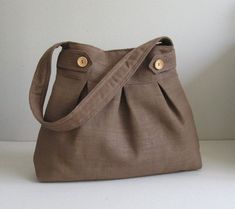 Sale - Brown Hemp/Cotton Bag, shoulder bag, purse, handbag, unique - ARROWS Everyday Work Bag, Hemp Bag, Everyday Purse, Diaper Bag Tote, Women Purse, Hemp Fabric, Hobo Bags, Unique Bags, Fabric Bags