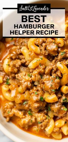 closeup of a bowl of macaroni with text overlay that reads best hamburger helper recipe Hamburger Helper Recipe, Hamburger Helper Recipes, Chicken Honey, Homemade Hamburger, Homemade Hamburgers, Hamburger Helper, Beef Casserole Recipes