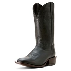 Be the best-dressed on every occasion in this sophisticated boot. With a timeless, understated design and refined French-toe profile, it'll turn heads from the boardroom to the poker room. Willie Western Boot | Product Features : 0 : ATS® technology provides ergonomic support on uneven terrain, 1 : Removable All Day Cushioning insole, 2 : Resolable, handcrafted nine-iron leather sole for flexibility, 3 : Goodyear welt construction, 4 : Nine-row stitch pattern, 5 : Ariat is including you in its d Calf Leather Boots With Snip Toe And Leather Sole, Calf Leather Boots With Leather Sole And Snip Toe, Luxury Leather Boots With Snip Toe, Fitted Snip Toe Workwear Boots, Formal Heeled Boots With Leather Lining And Snip Toe, Fitted Moc Toe Work Boots With Goodyear Welt, Classic Snip Toe Work Boots For Fall, Western Snip Toe Heeled Boots For Formal Wear, Western Snip Toe Heeled Boots For Formal Occasions