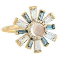 18KT:4.704g,D:0.08ct, Moon:1.21ct,Topa:2.26ct, Topaz Yellow, Premium Jewelry, Semiprecious Stone Jewelry, Yellow Gemstones, Jewelry Manufacturers, Mens Jewelry Bracelet, Moonstone Ring, Natural Glow, Heart Jewelry