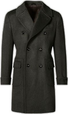 Luxury Double-breasted Peacoat With Button Closure, Luxury Semi-formal Pea Coat With Double Button Closure, Designer Double-breasted Wool Coat With Button Closure, Formal Double-breasted Pea Coat With Concealed Placket, Designer Wool Pea Coat With Double-breasted Buttons, Luxury Tailored Peacoat With Button Closure, Designer Wool Double-breasted Pea Coat, Black Wool Double Breasted Suit, Black Wool Double-breasted Suit