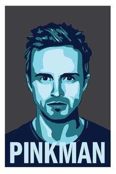 the poster for pinkman's upcoming show is shown in blue and grey tones