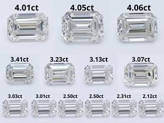 the different sizes and shapes of diamond cut diamonds are shown in this diagram, which shows how to measure them