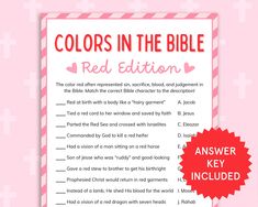 a pink and white color scheme for the bible, with text that reads colors in the bible