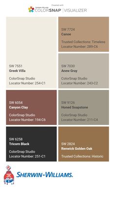 the color scheme for sherwinn - williams's paint colors